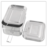 Stainless Steel Lunch box with Snacks Plate