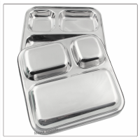 Square Lunch Plate with 3 compartments