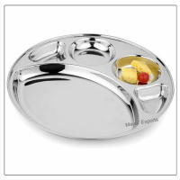 Round Lunch Plate with 5 compartments