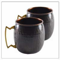 Copper Barrel Mule Mug with Brass Handle