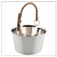 Stainless Steel Sauna Bucket with Rope Handle