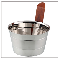 Stainless Steel Sauna Bucket - 2 Rims