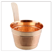 Copper Hammered Sauna Bucket