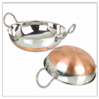 Copper Base Balti Dish / Serving Dish