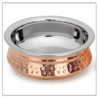 Stainless Steel Copper Serving Bowl (Handi)