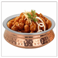 Stainless Steel Copper Serving Bowl (Handi)