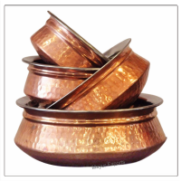 Stainless Steel Copper Serving Bowl (Handi)