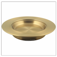 2 Communion Trays with Lid & 2 Stacking Bread Plates with Lid & 80 Cups - Brass Matte Finish