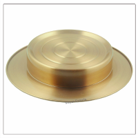 2 Communion Trays with Lid & 2 Stacking Bread Plates with Lid & 80 Cups - Brass Matte Finish