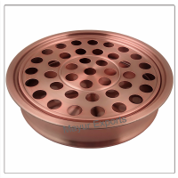 2 Communion Trays with Lid & 2 Stacking Bread Plates with Lid & 80 Cups - Copper Finish