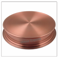 2 Communion Trays with Lid & 2 Stacking Bread Plates with Lid & 80 Cups - Copper Finish