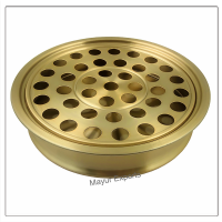 4 Communion Trays with Lid & 4 Stacking Bread Plates with Lid & 160 Cups - Brass Matte Finish