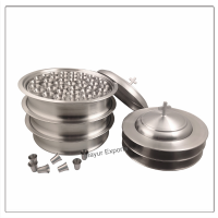 3 Communion Trays with Lid & 3 Stacking Bread Plates with Lid & 120 Cups - Matte Finish