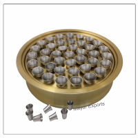 2 Holy Communion Tray with 80 Cups  - Brass Matte Finish