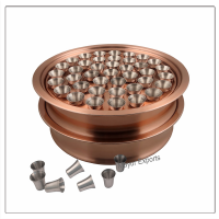 2 Holy Communion Tray with 80 Cups  - Copper Finish