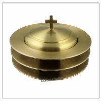 3 Stacking Bread Plate with Cover - Brass Matte Finish