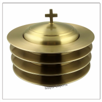 4 Stacking Bread Plate with Cover - Brass Matte Finish