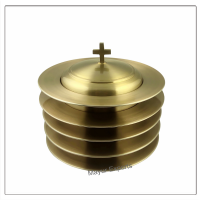 5 Stacking Bread Plate with Cover - Brass Matte Finish