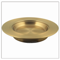 5 Communion Trays with Lid & 3 Stacking Bread Plates with Lid - Brass Matte Finish