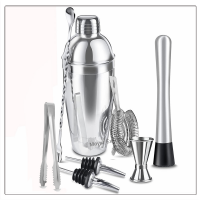 Stainless Steel Cocktail Shaker Set - 6 pieces bartender set