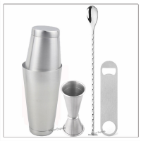 Stainless Steel Cocktail Shaker Set - 5 pieces bartender set